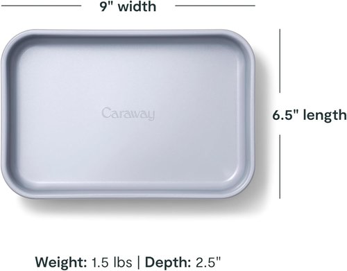 Caraway Nonstick Baking Pan Duo - 9” x 6.5” Deep Ceramic Pan, Non-Toxic & PTFE Free - Marigold Color