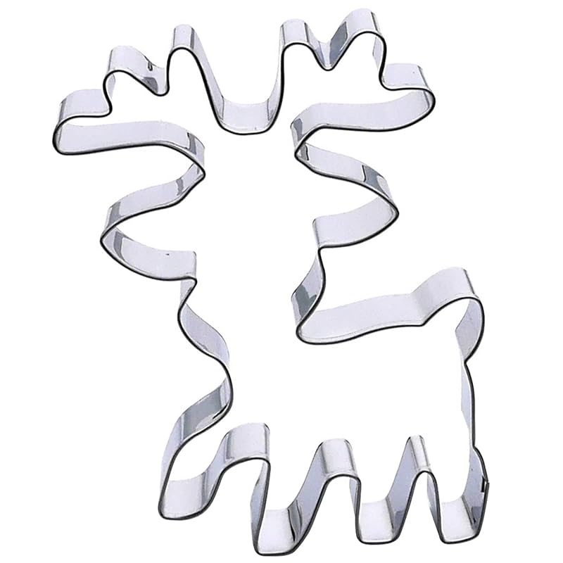 Premium Stainless Steel Rudolph Cookie Cutter - 4" Child & Family Safe