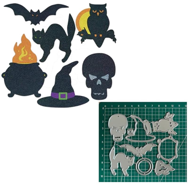 Halloween Metal Cutting Dies Set for DIY Card Making & Scrapbooking