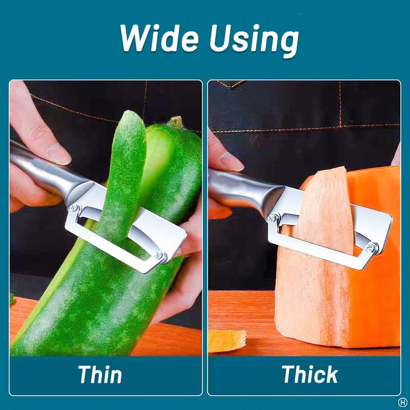 Yopolaz Thick Vegetable Peeler - Ultra Sharp Stainless Steel Kitchen Tool