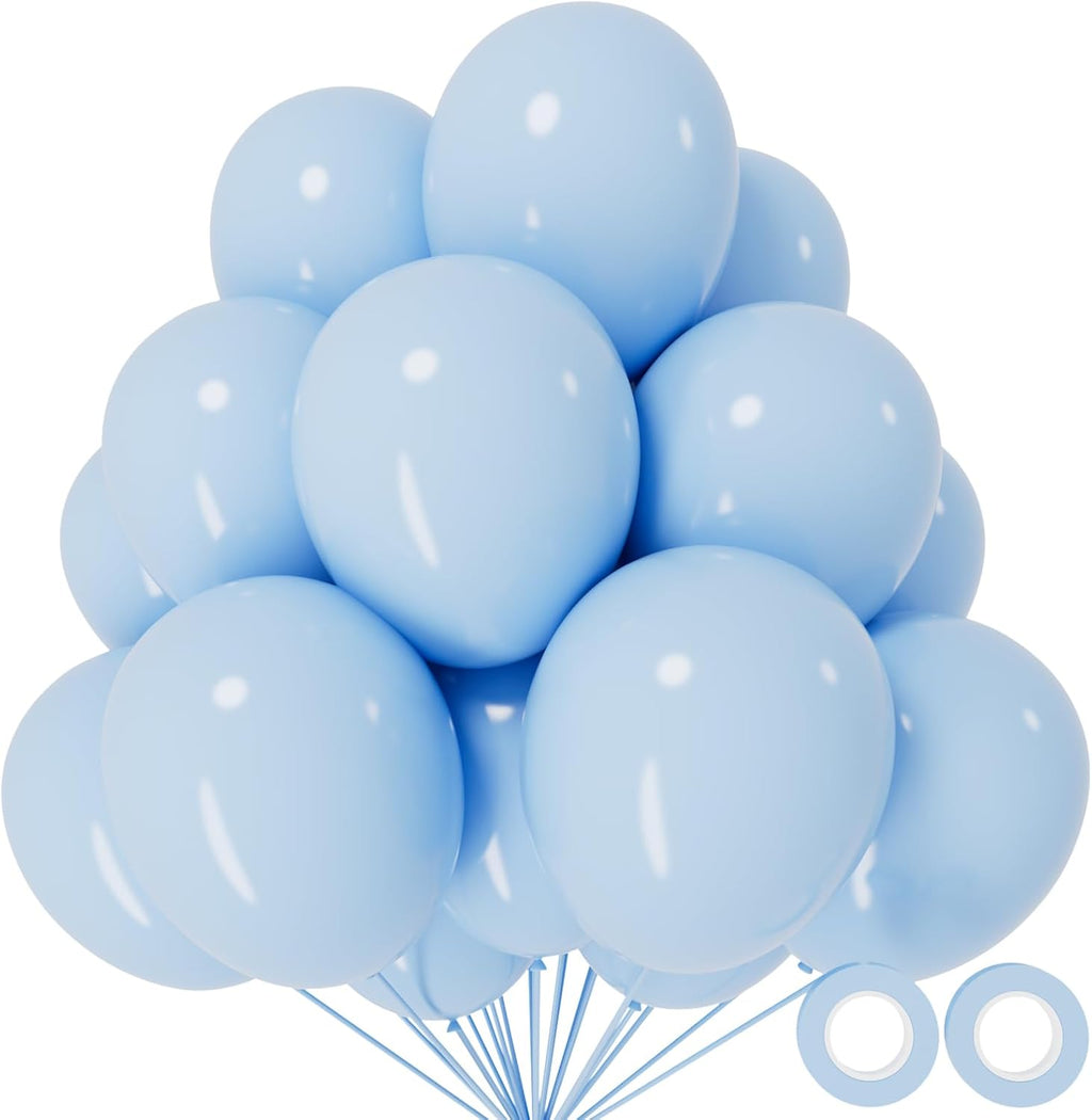 Pastel Blue Latex Balloons by [Brand Name] - 110pcs 12 Inch Balloons for Birthday Party & Baby Shower