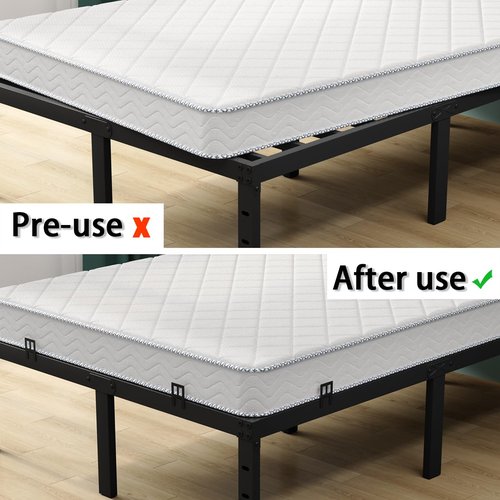 AROMUSTIME Mattress Gaskets for Metal Bed Frame, 6 PCS,Non-Slip Mattress Gripper/Slide-Stopper/Bed Skirt-Holder/Adjustable Anti-Slip Baffle,Black
