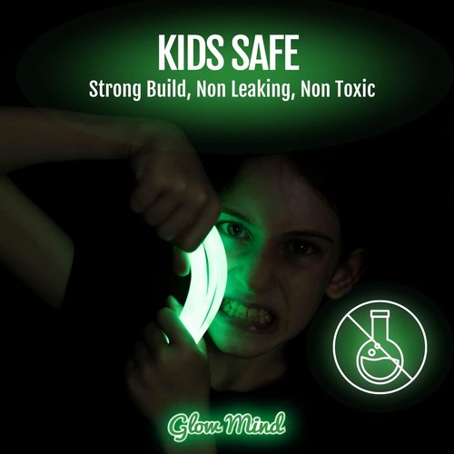 100 Ultra Bright Glow Sticks Bulk Party Pack - Halloween Glow in the Dark Supplies | 8" Glowsticks with Bracelets & Necklaces
