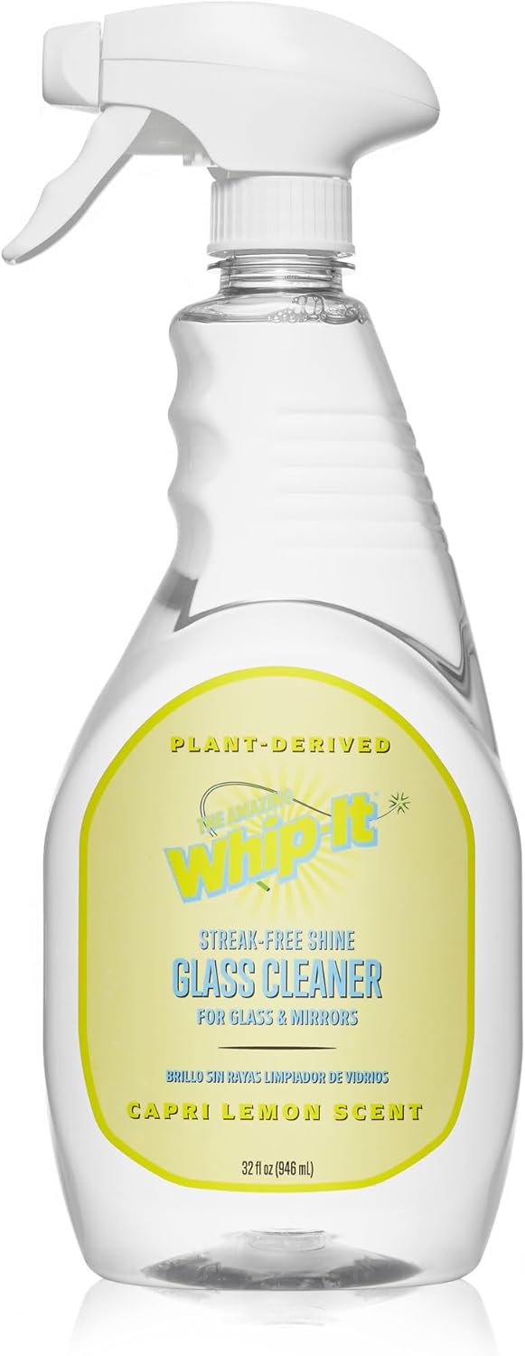 Whip-It Capri Glass Surface Cleaner Spray - Streak-Free Formula for Tough Stains - 32oz