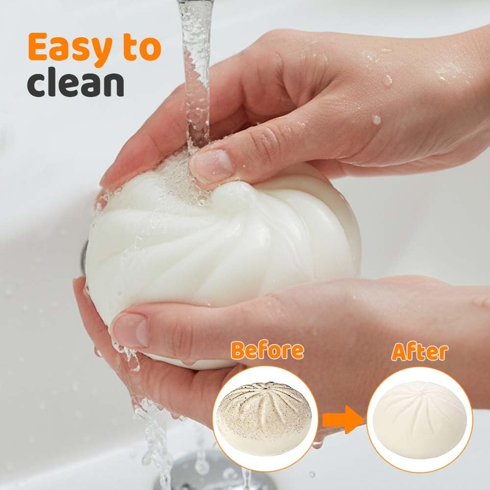Skiennix 4PCS Dumpling Squishies | Handmade Stress Relief Balls - Mystery Box with Big Bun Design