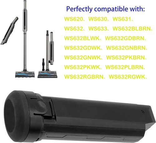 TAWUZUOR XSBT330 Rechargeable Li-ion Battery Compatible with Shark WS632 WS630 WS620 WS633 WS631 WS632RGBRN WS632PKBRN WANDVAC Cordless Vacuum Cleaner 11.1V 3000mAh