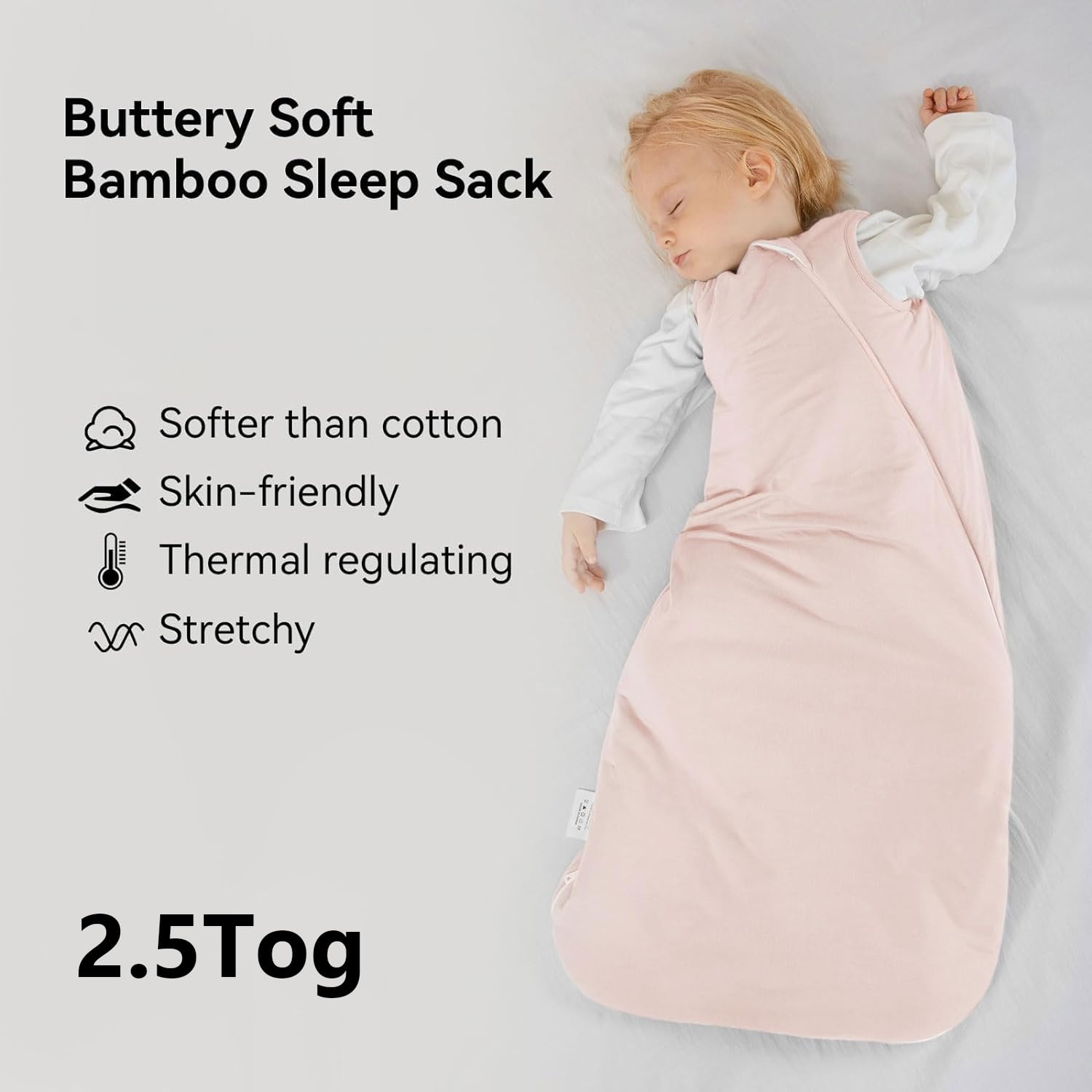 BubblePanda Bamboo Sleep Sack - Soft Quilted 2.5 Tog Winter Toddler Blanket | 6-12 Months