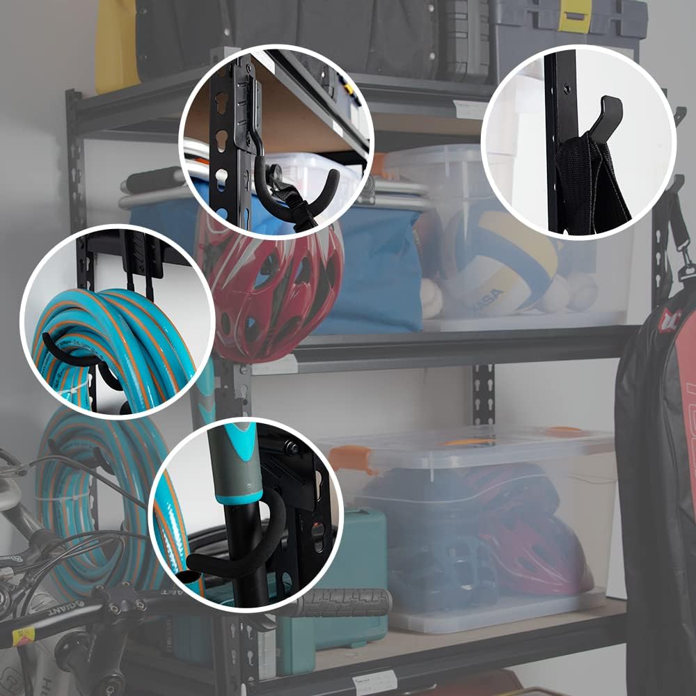 Ultrawall Shelving Hooks - 5 Pack Keyhole Utility Hooks for Organizing Clothes, Hats & Tools