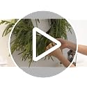 26 Inch Faux Norfolk Pine Wreath with Prelit Christmas Lights - Real Touch Decor