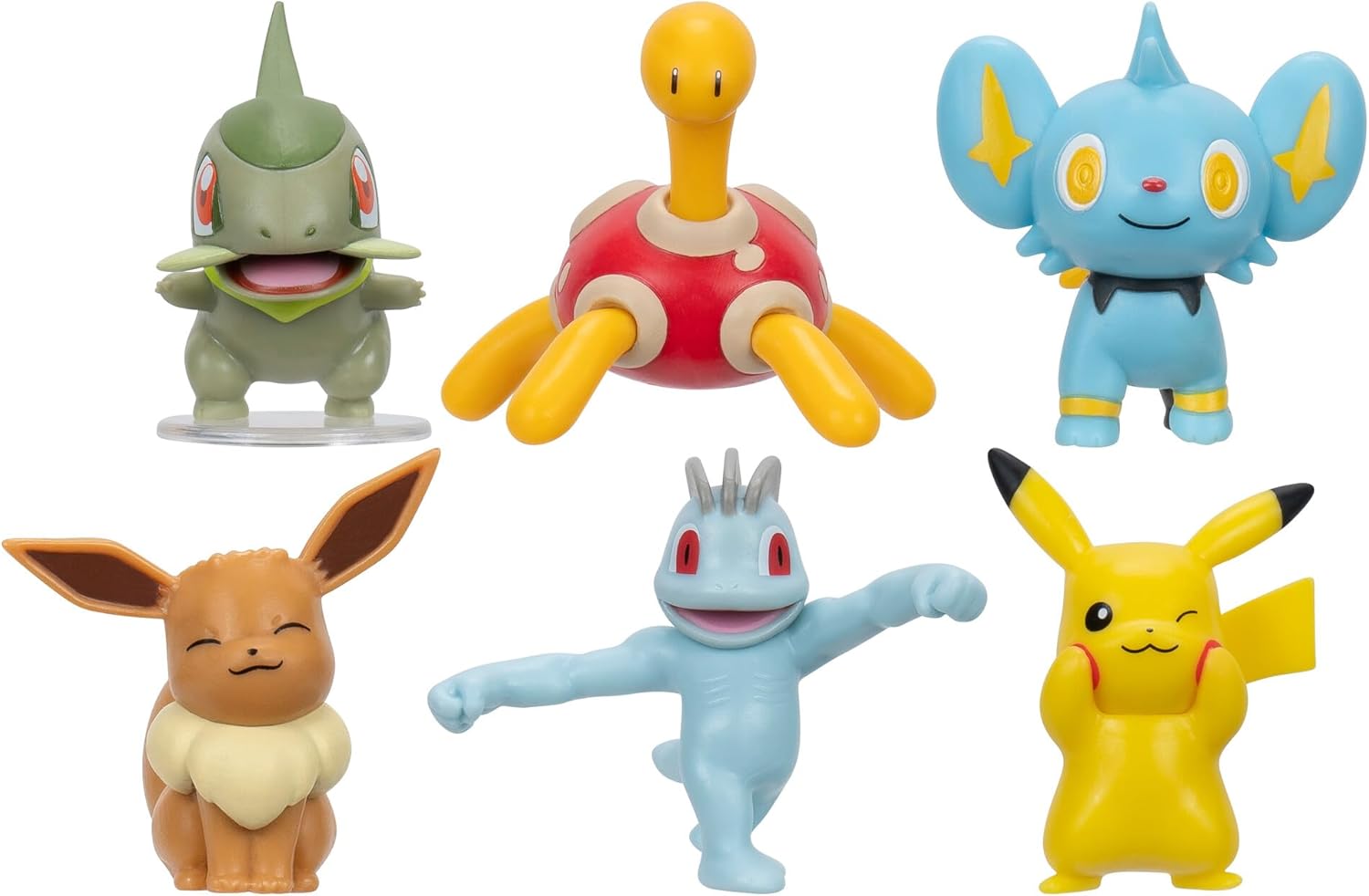 Pokémon PKW3614 Battle Figure Multipack - 6 Official 5cm Figures Including Pikachu, Evoli & More