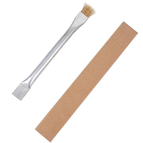 ACATMOON Professional Steel Wire Brush for Pellet Stove Cleaning, Steel Brush with Scraper, Metal Long Handle,Suitable for Removing residues (1pcs)