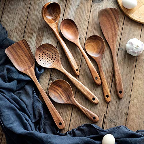 COSIBOA Teak Wooden Spatula Turner - Handcrafted Kitchen Utensils