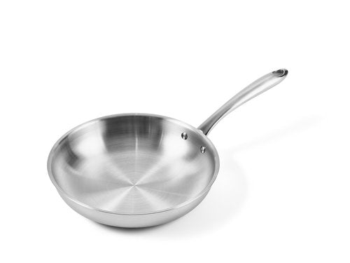 CHEF TOPF 5-ply Stainless Steel Frying Pan 10inch, Full 5-Ply Clad Construction Professional Grade Pan, Brushed Finish, Induction Cooking Pan, Oven Safe, Dishwasher Safe