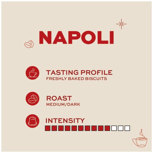 Kimbo Espresso Napoli Whole Beans 12 Oz Bag - Blended and Roasted in Italy - Medium to Dark Roast with Pleasant Floral Flavors