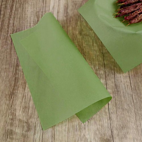 Nanaiche 100Pcs Wax Paper Sheets for Food, Basket Liners, Greaseproof Deli Wrapping Sheets, Grass Green (6.0 * 6.0 In)