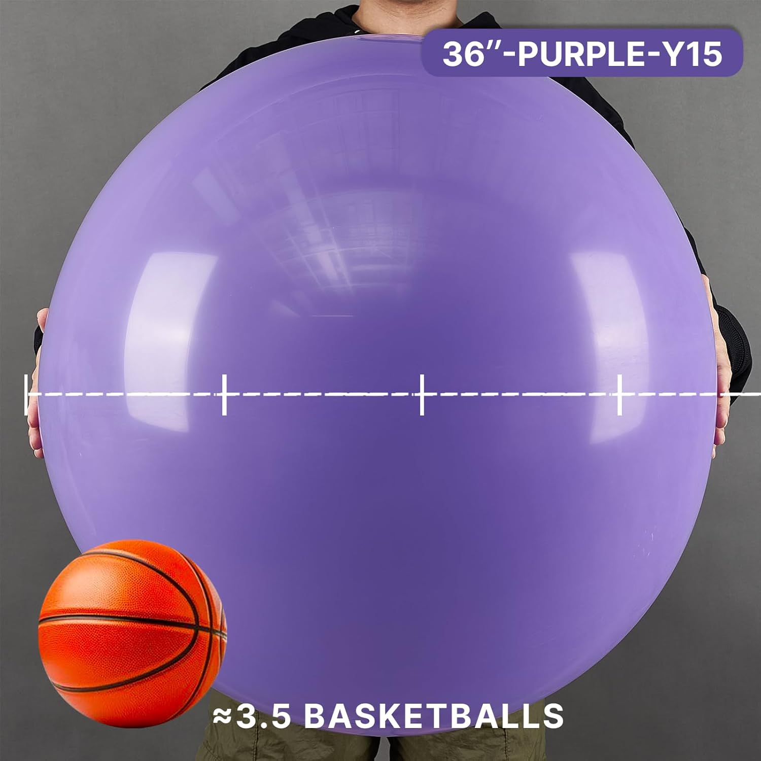PartyWoo 36-Inch Purple Latex Balloons - 4pcs for Birthday, Baby Shower & Wedding Decor