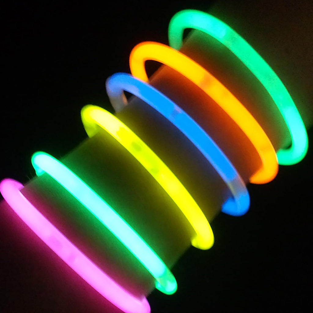 HONLYNE 200 Pcs Glow Sticks Bulk Party Pack, 8'' Glow in the Dark Party Supplies, Glow in the Dark Light Up Sticks with Connectors, Party Favors for Birthday, Concert, Raves, Halloween, Christmas