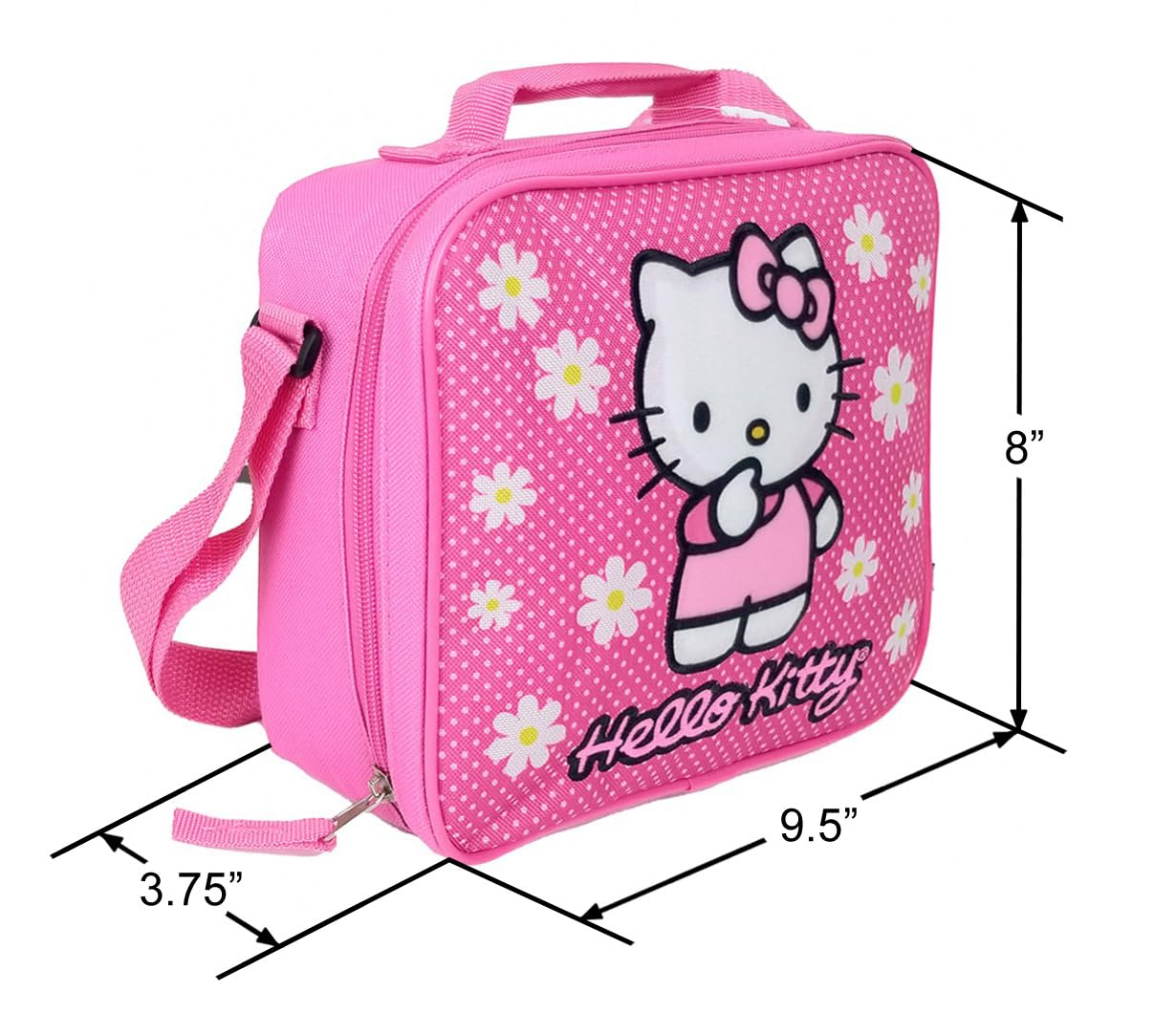 Hello Kitty Polka Dot Floral Lunch Bag #C6CO18