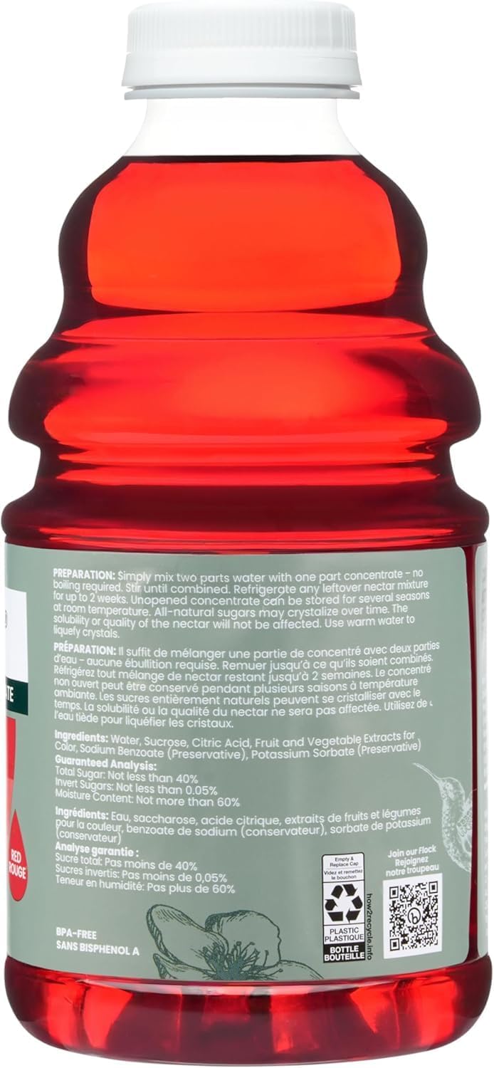 Perky-Pet Hummingbird Nectar Concentrate - 32 oz | Makes 96 FL OZ of Sweet Red Nectar