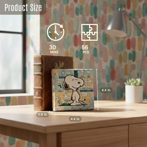 Hands Craft Peanuts Jigsaw Puzzle - Mini Collectible Puzzle Featuring Classic Snoopy Artwork | 56 Pieces