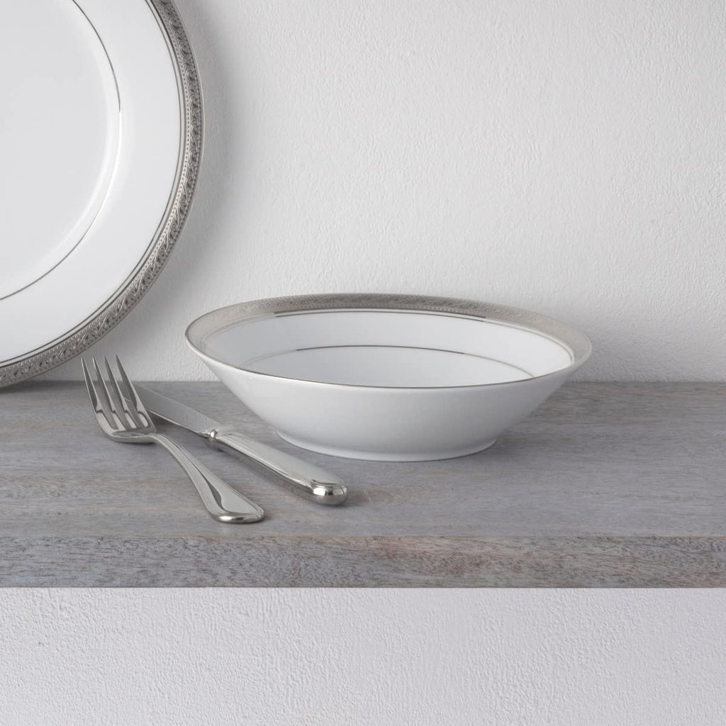 Noritake Crestwood Platinum Set of 4 Soup Bowls, 7.5", 12 oz.