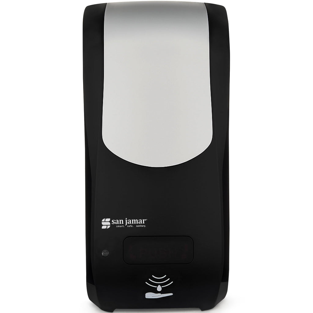 San Jamar Rely SH970BKSS Hybrid Foam Soap Dispenser, Black/Stainless Look