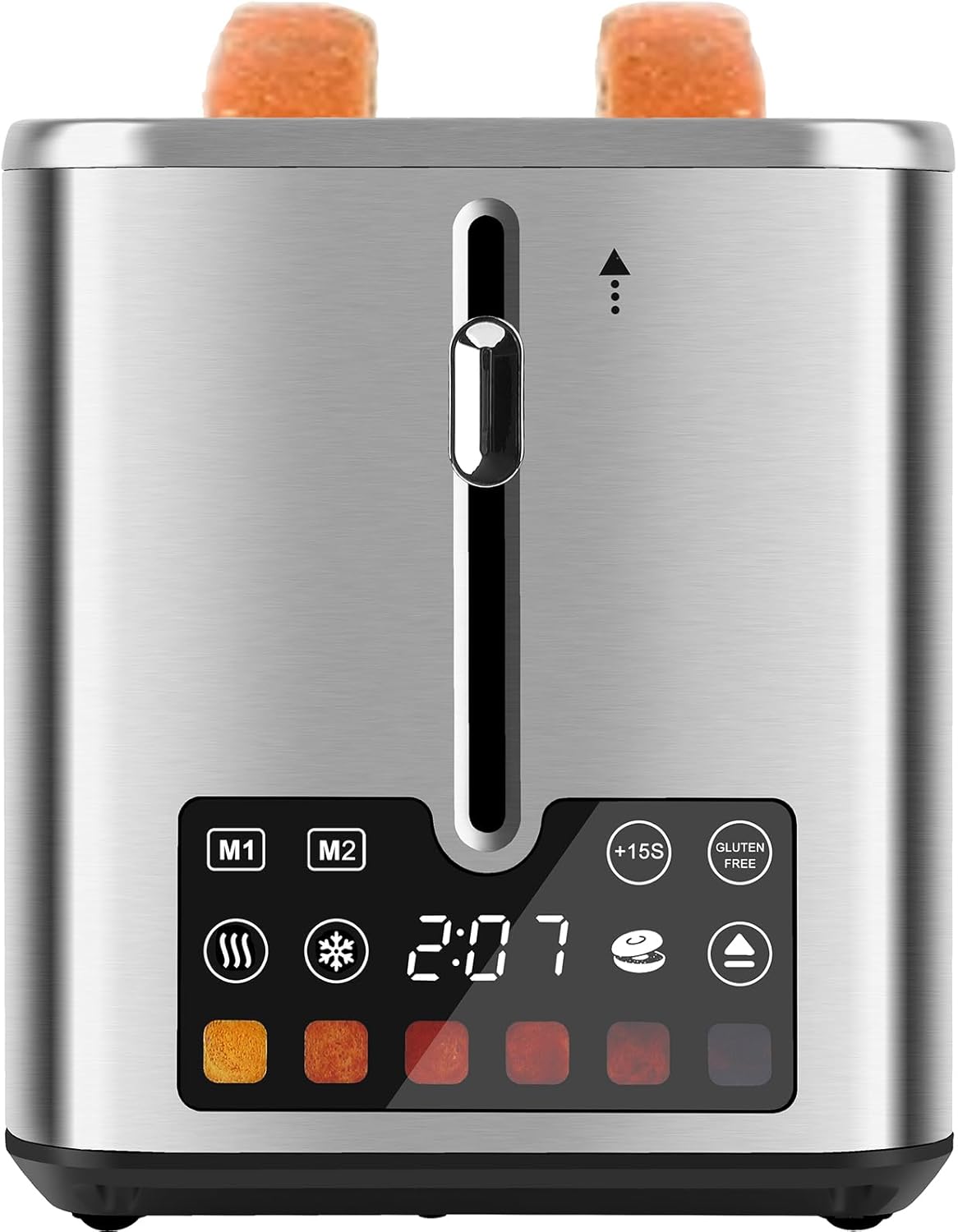 Skiennix Touch Screen Toaster - 2 Slice Stainless Steel with LCD Display & 6 Shade Settings | 900W
