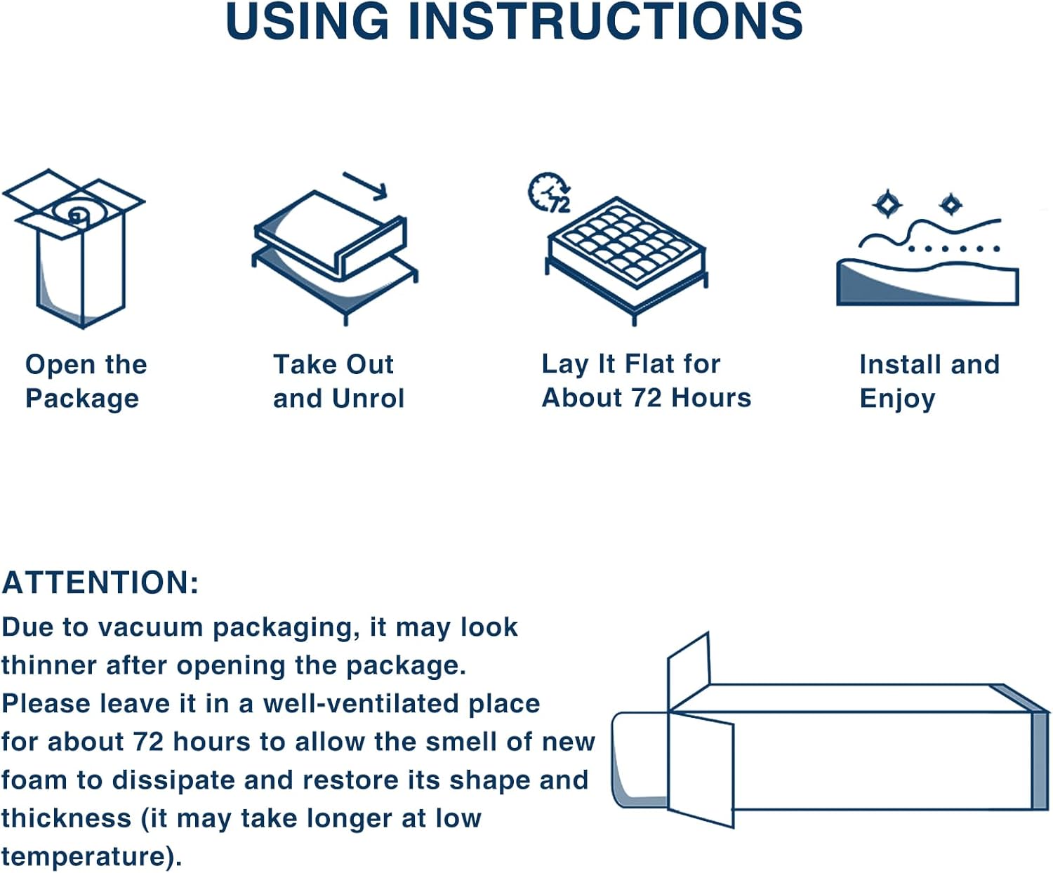 OLANLY Memory Foam Mattress Topper - Dual-Layer 4 Inch Queen Size for Back Pain Relief | Cooling Pillow Top, Grey