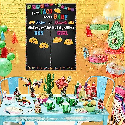 Haooryx Taco Gender Reveal Poster Game with Voting Stickers