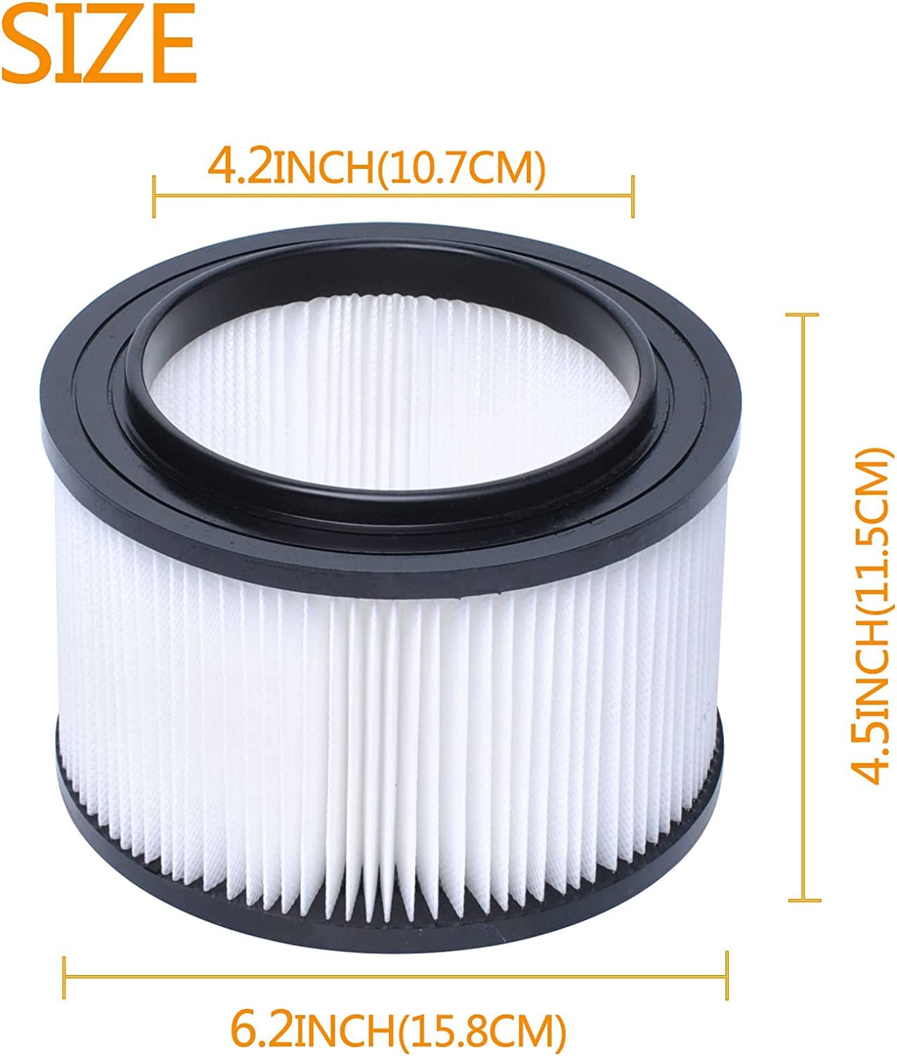 17810 Filter Compatible with Craftsman 4 Gallon Vacuum Filter,9-17810 Wet Dry Vacuum Filter Compatible with Craftsman 4 Gallon Replacement Filter (2 pack)