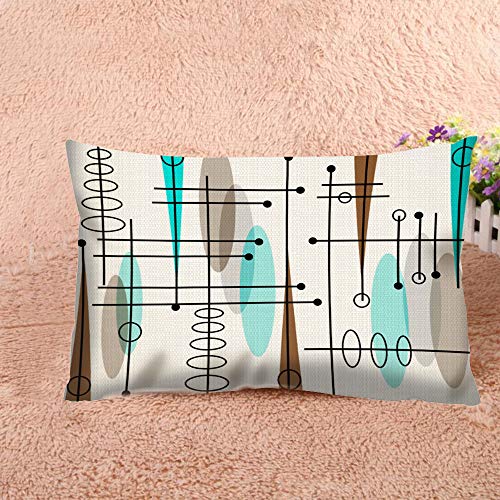Mid-Century Modern Decorative Throw Pillow Cover – 20x12 Inches
