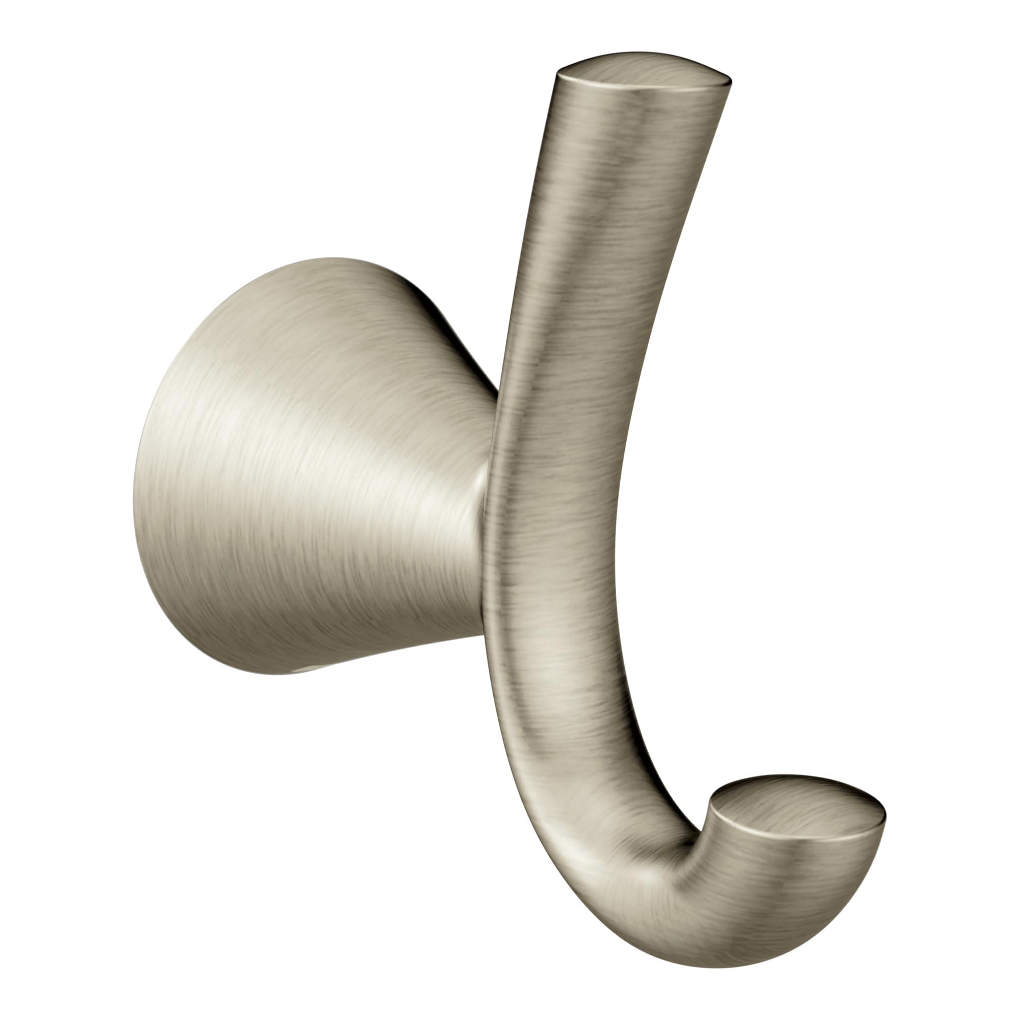 Moen Glyde Brushed Nickel Robe Hook, Wall Mounted Hanger for Bathroom Towel or Bath Robe, YB2303BN