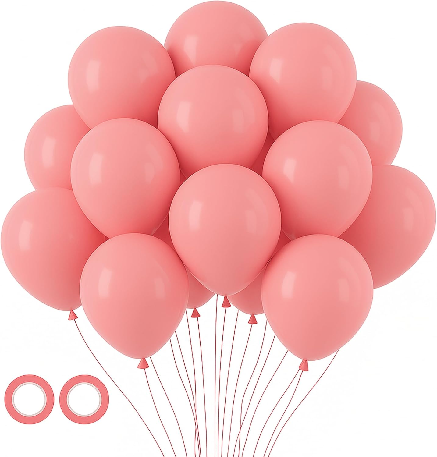 Voircoloria 105-Piece Retro Pink Balloons - 12-Inch Latex Party Decorations for Birthdays & Showers