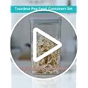 Tourdeus 0.3Qt Small Airtight Container with One-Touch Pop-Top Lid