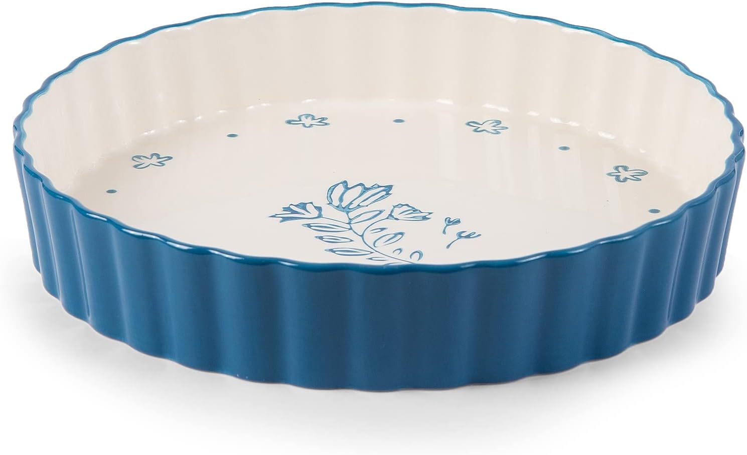 Wisenvoy Ceramic Pie Pan - 9 Inch Deep Dish Tart Pan for Perfect Quiches and Pies