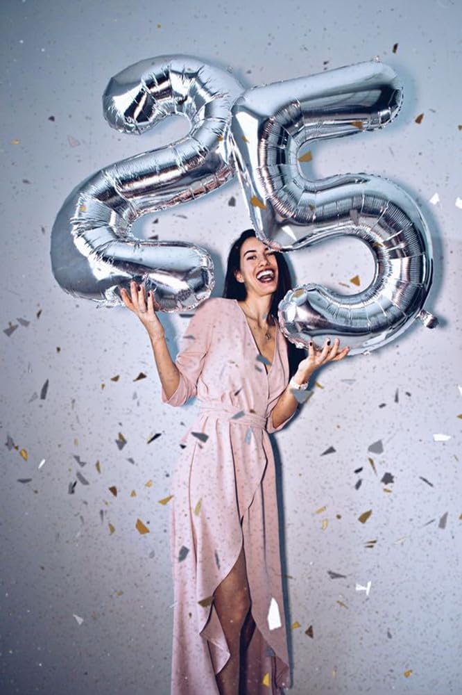 Silver 40-Inch Number 50 Balloon - Perfect for 50th Birthday & Golden Wedding Celebrations