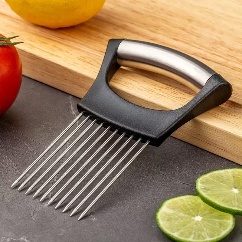 JCNART Large Stainless Steel Onion Slicer & Vegetable Holder
