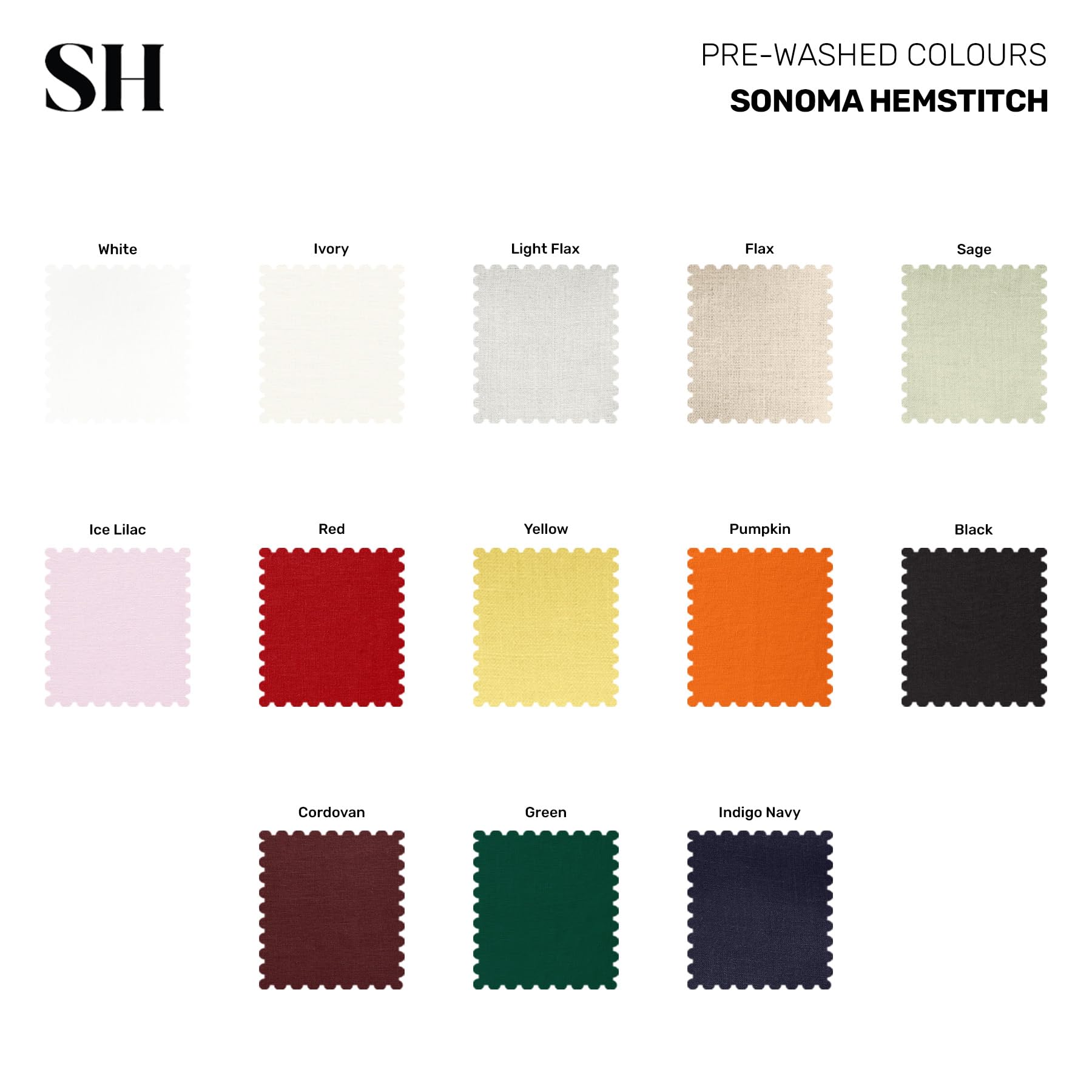 Solino Home Linen Cloth Placemats Set of 6-100% Pure Linen Hemstitch Black Placemats 14 x 19 Inch - Sonoma Hemstitch Table Place Mats for Mothers Day