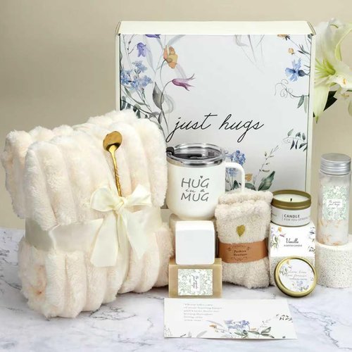 Sympathy Gift Basket for Women – Loss of Loved One, Thoughtful Gifts for Grief, Care Package with Self Care Items, Get Well Soon Gifts for Women