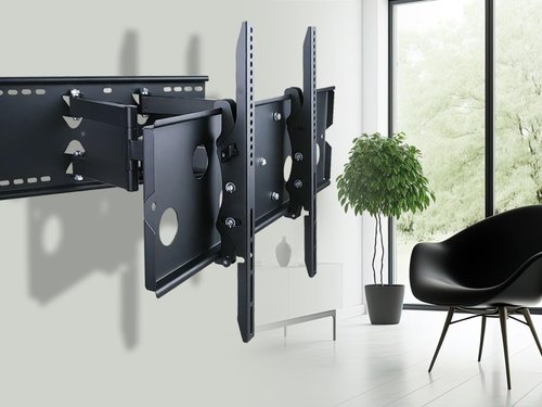 Monoprice Commercial Full Motion TV Wall Mount Bracket for 32" to 60" TVs up to 175lbs, Max VESA 750x450, Heavy Duty Works with Concrete and Brick