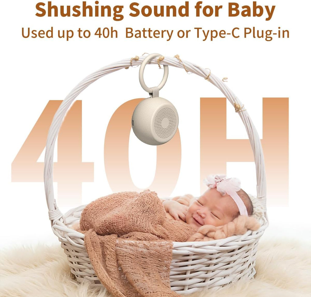Skiennix Portable Travel Sound Machine - 30 Soothing Sounds & 40h Battery Life | Adjustable Volume & Timers