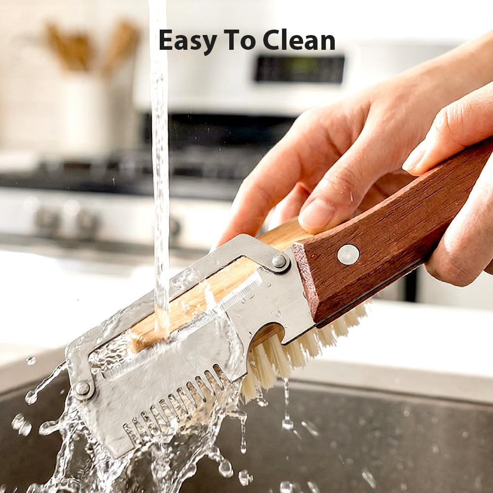 Skiennix Premium Vegetable Peeler - Multi-Functional Kitchen Tool with Wooden Handle & Bottle Opener | Ideal for Fruits & Veggies