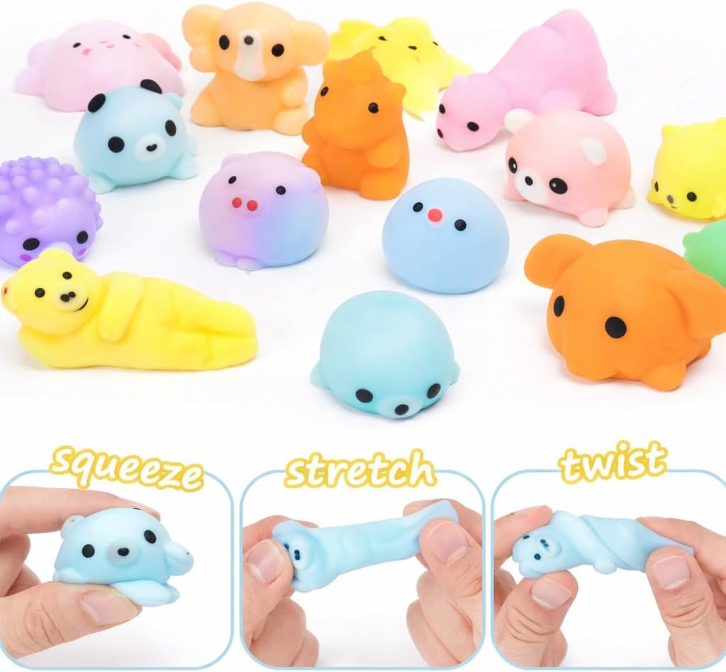 Skiennix 125 Pcs Fidget Toys Pack - Sensory Pop Toys & Stickers for Kids & Adults | Perfect for Party Favors & Goodie Bags