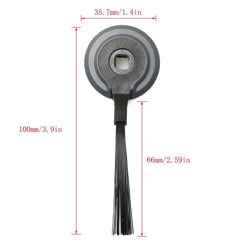 RLECS 4pcs Side Brush for Shark ION Robot RVSBK950 RV750 R85 RV850 S87 Robot Vacuum Cleaner Sweeping Robot Accessories, Black, 3.9" Long, 1.4" Wide