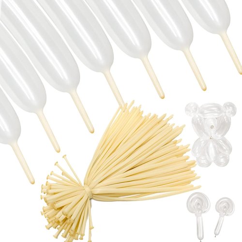 260 Pack Clear Long Balloons | Thickened Latex Twisting Balloons for Animal Models & Party Decor