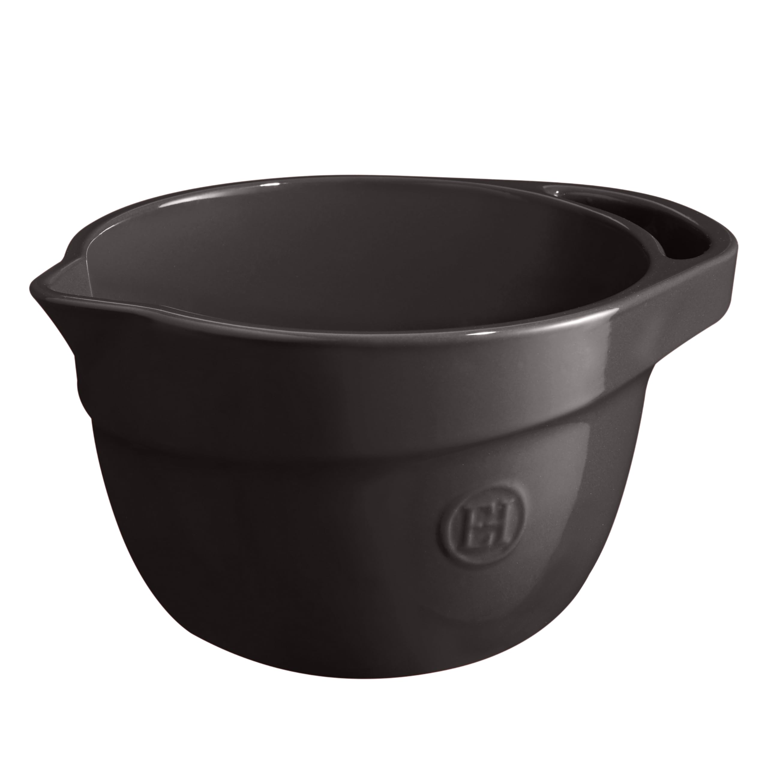 Emile Henry Made in France Mixing Bowl Large -4.75 Quart |Truffle