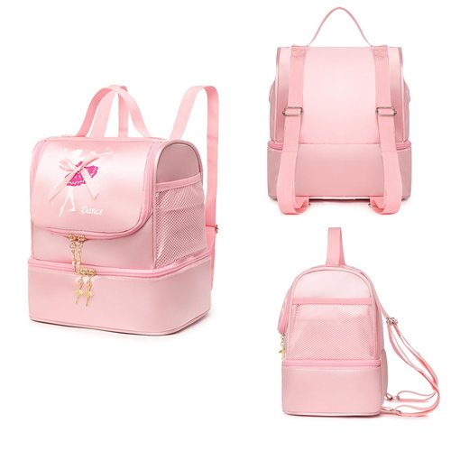 Ballet Dance Backpack with Separate Shoe Compartment,Cute Ballet Dance Backpack Tutu Dress Dance Bag (Blue)