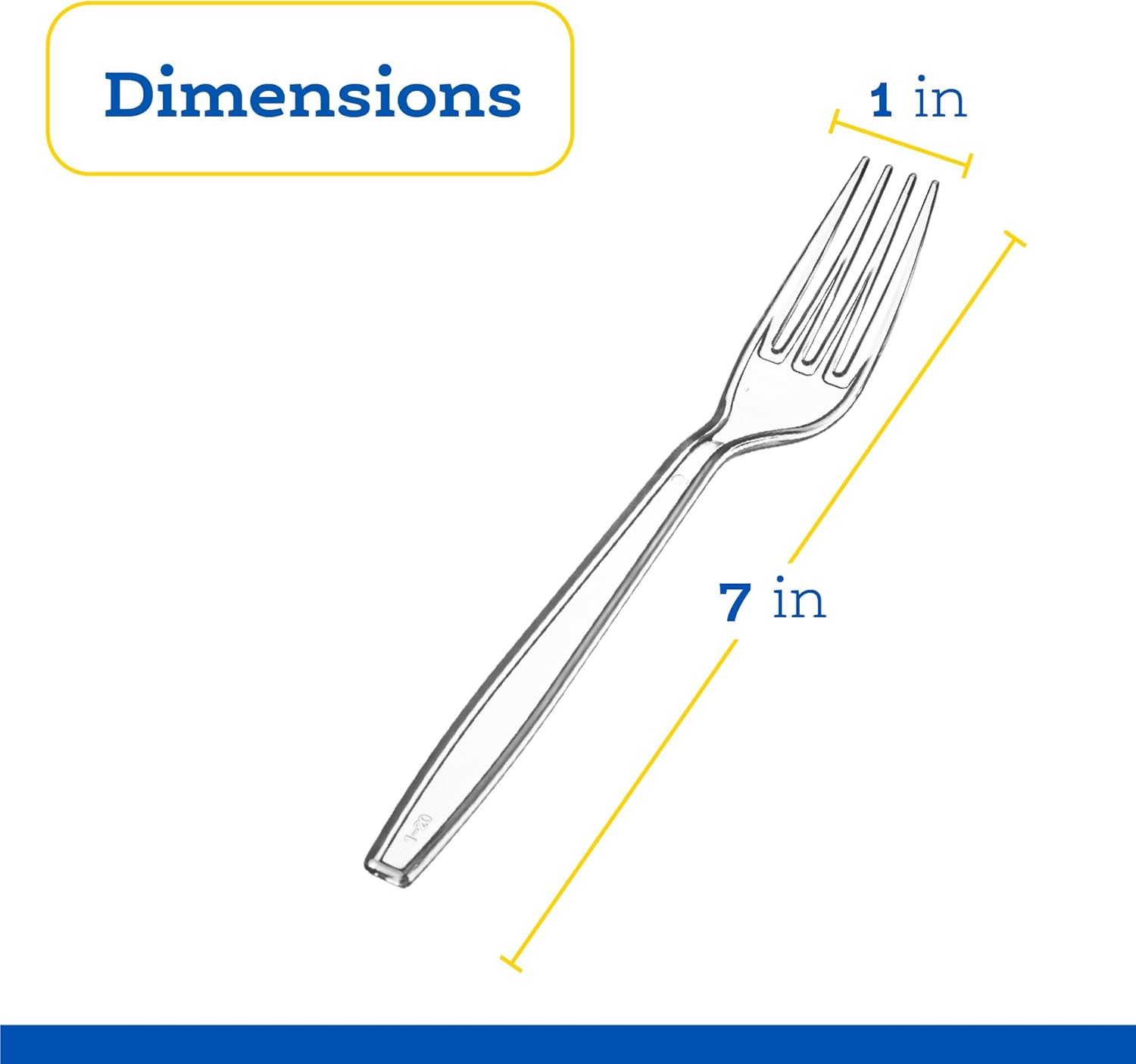 Plasticpro Heavyweight Disposable Clear Plastic Cutlery - 100 Count Forks for Easy Serving