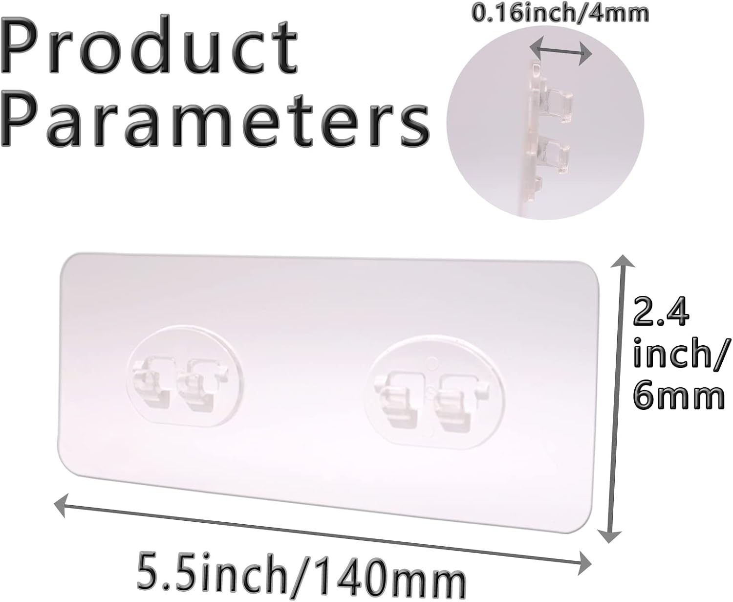 Skiennix Shower Caddy Adhesive | Strong Transparent Replacement Sticky Pads - No Drilling for Bathroom & Kitchen Storage