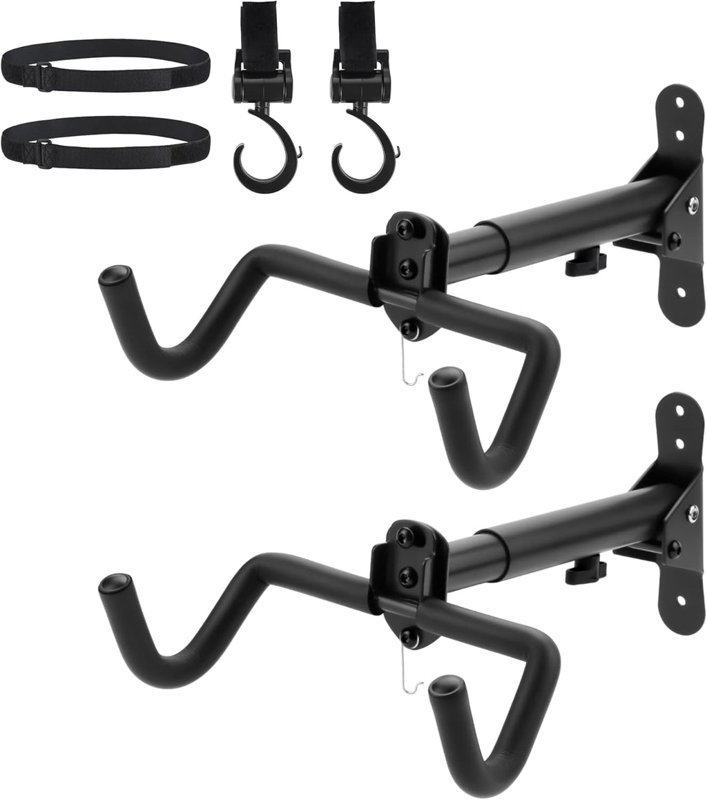 Skiennix Bike Rack - Durable Wall Mount Bicycle Storage Hook for Indoor Use | 2-Pack
